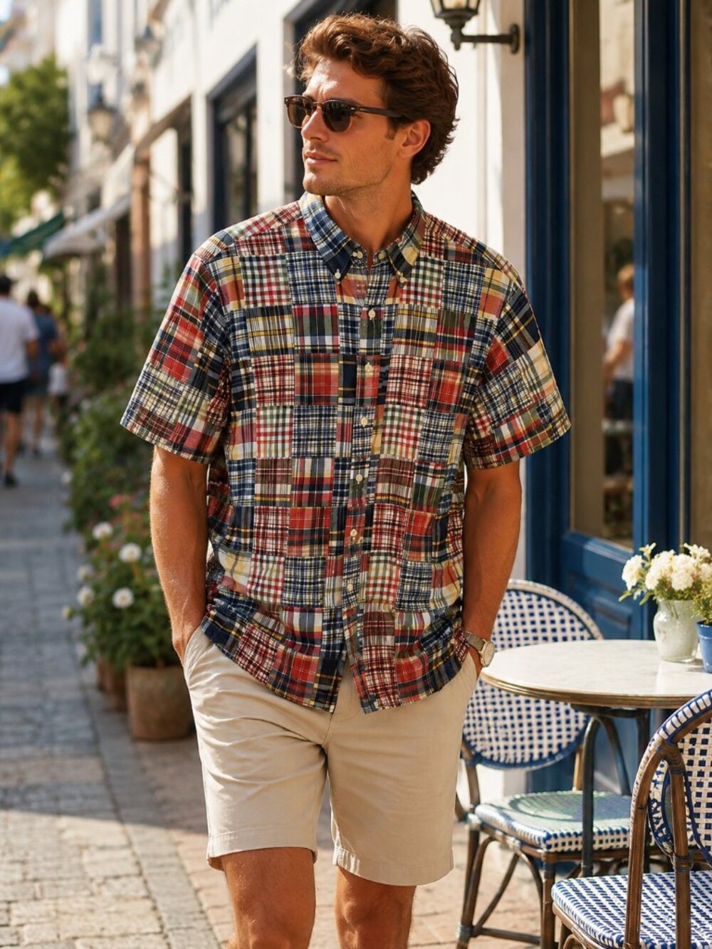Brooks Brothers Madras 346 | Button Down Short Sleeve